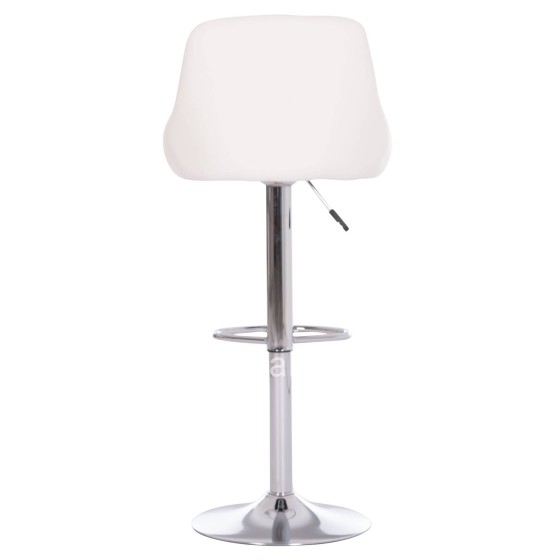 BAR STOOL ROSE HM204.22 CHROMED BASE & SUSPENSION & WHITE PU 48x45x105Hcm.