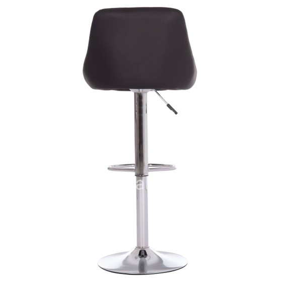 BAR STOOL ROSE HM204.21 CHROMED BASE & SUSPENSION & BLACK PU 48x45x105Hcm.