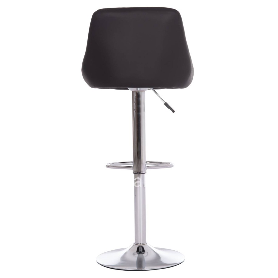 BAR STOOL ROSE HM204.21 CHROMED BASE & SUSPENSION & BLACK PU 48x45x105Hcm.