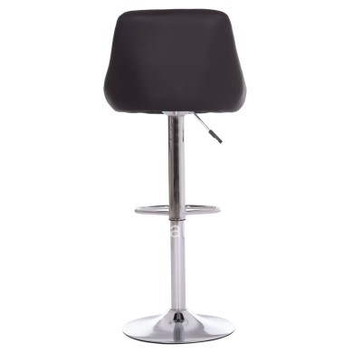 BAR STOOL ROSE HM204.21 CHROMED BASE & SUSPENSION & BLACK PU 48x45x105Hcm.