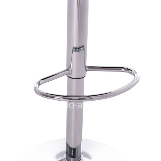 BAR STOOL ROSE HM204.21 CHROMED BASE & SUSPENSION & BLACK PU 48x45x105Hcm.