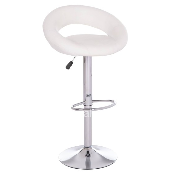 BAR STOOL SWIVEL REA HM203.22 WITH SUSPENSION-WHITE PU 54x47x96Hcm.