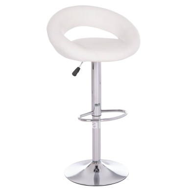 BAR STOOL SWIVEL REA HM203.22 WITH SUSPENSION-WHITE PU 54x47x96Hcm.