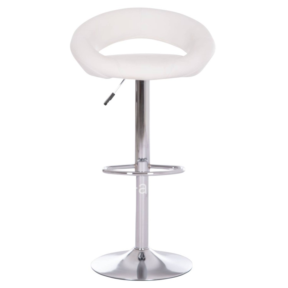 BAR STOOL SWIVEL REA HM203.22 WITH SUSPENSION-WHITE PU 54x47x96Hcm.
