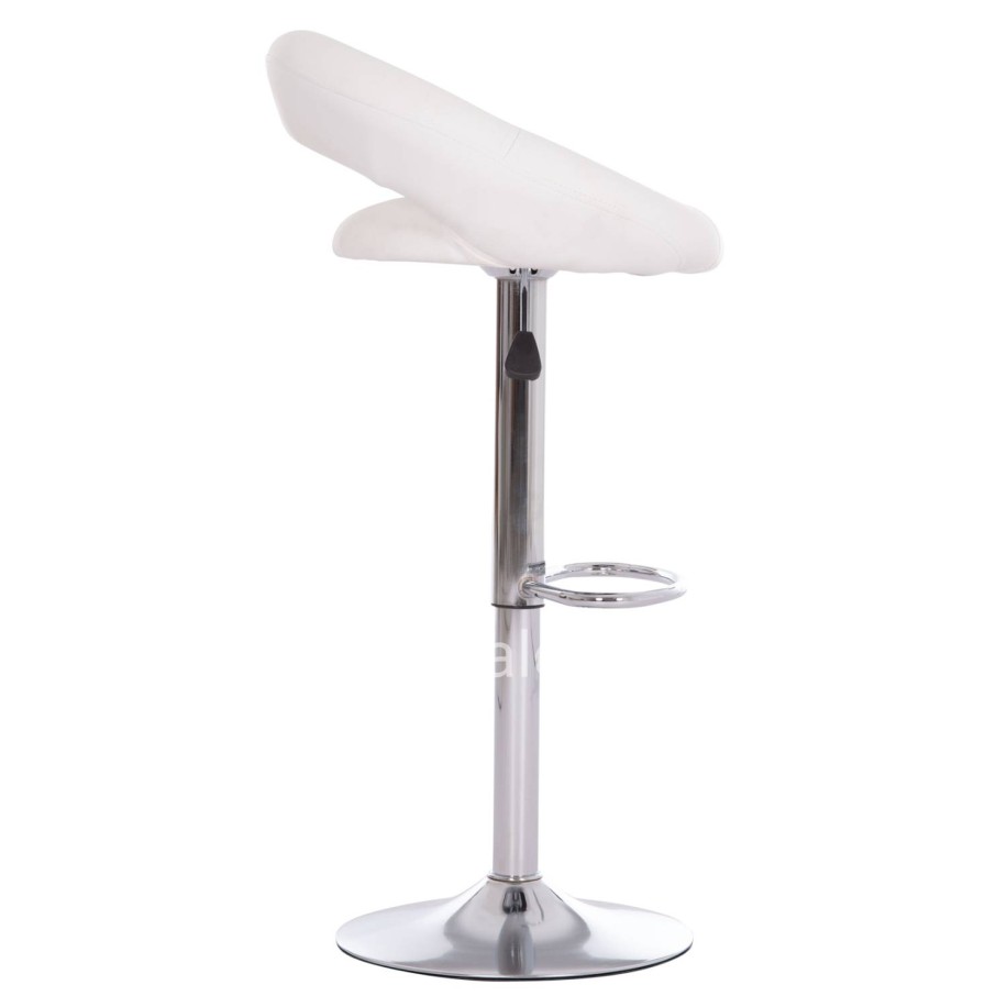 BAR STOOL SWIVEL REA HM203.22 WITH SUSPENSION-WHITE PU 54x47x96Hcm.