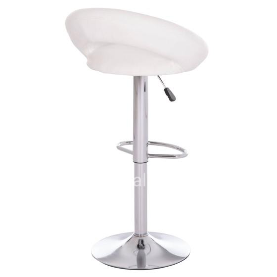 BAR STOOL SWIVEL REA HM203.22 WITH SUSPENSION-WHITE PU 54x47x96Hcm.
