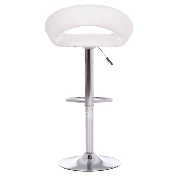 BAR STOOL SWIVEL REA HM203.22 WITH SUSPENSION-WHITE PU 54x47x96Hcm.