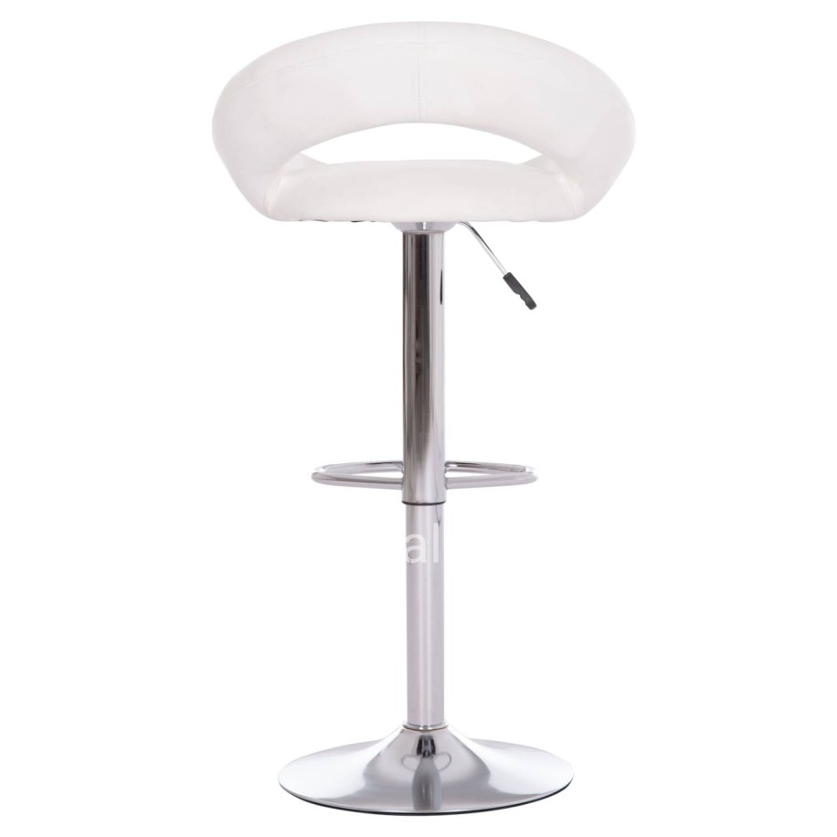 BAR STOOL SWIVEL REA HM203.22 WITH SUSPENSION-WHITE PU 54x47x96Hcm.