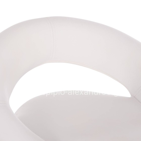 BAR STOOL SWIVEL REA HM203.22 WITH SUSPENSION-WHITE PU 54x47x96Hcm.
