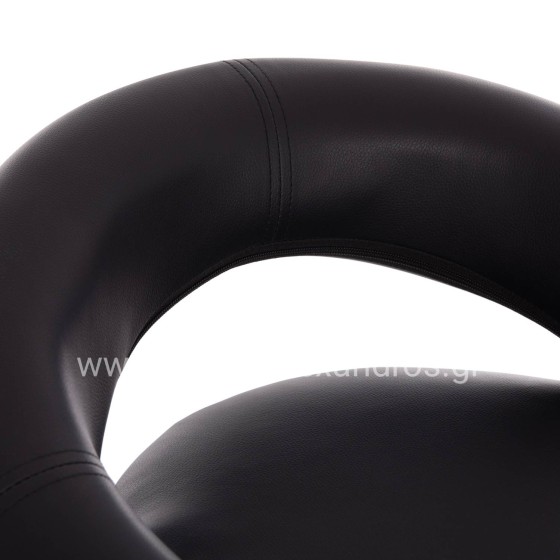 BAR STOOL SWIVEL REA HM203.21 WITH SUSPENSION-BLACK PU 54x47x96Hcm.