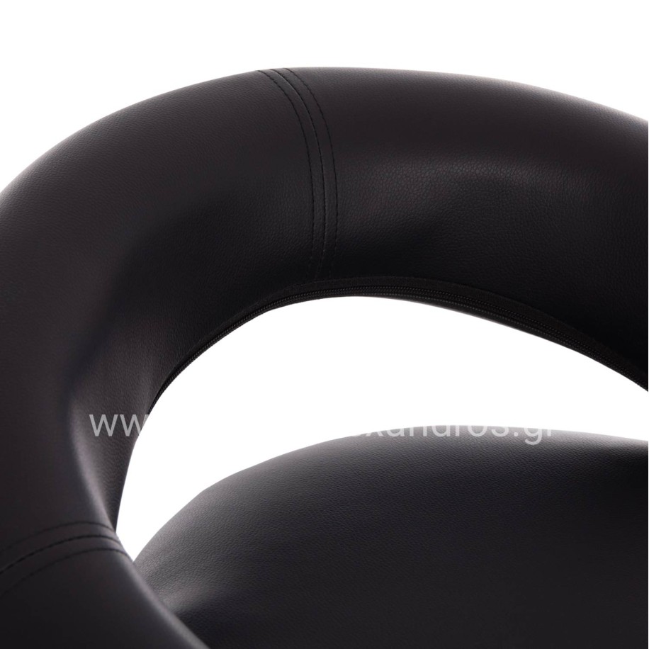 BAR STOOL SWIVEL REA HM203.21 WITH SUSPENSION-BLACK PU 54x47x96Hcm.