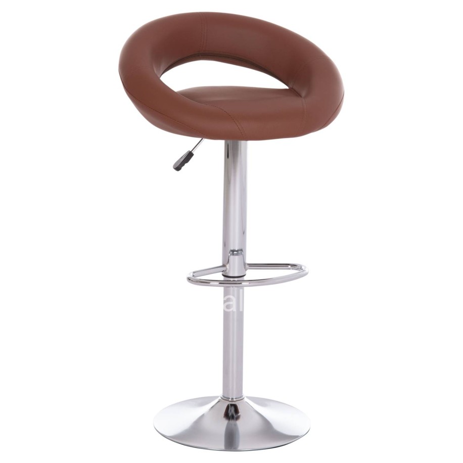 BAR STOOL SWIVEL REA HM203.23 WITH SUSPENSION-BROWN PU 54x47x96Hcm.