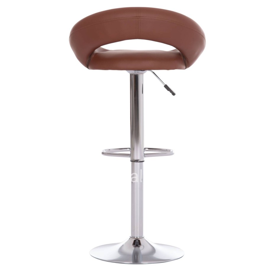 BAR STOOL SWIVEL REA HM203.23 WITH SUSPENSION-BROWN PU 54x47x96Hcm.