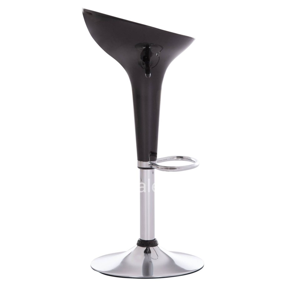 BAR STOOL SWIVEL DAISY HM200.21 ABS IN BLACK--SUSPENSION 44x38x85Hcm.