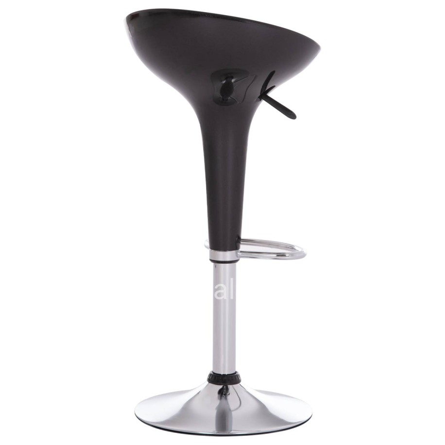 BAR STOOL SWIVEL DAISY HM200.21 ABS IN BLACK--SUSPENSION 44x38x85Hcm.