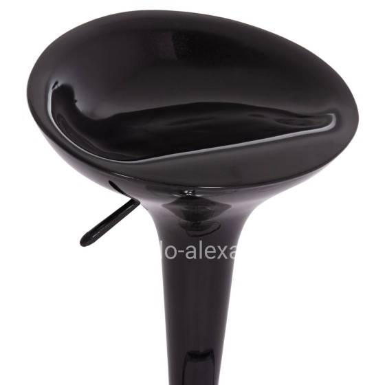 BAR STOOL SWIVEL DAISY HM200.21 ABS IN BLACK--SUSPENSION 44x38x85Hcm.