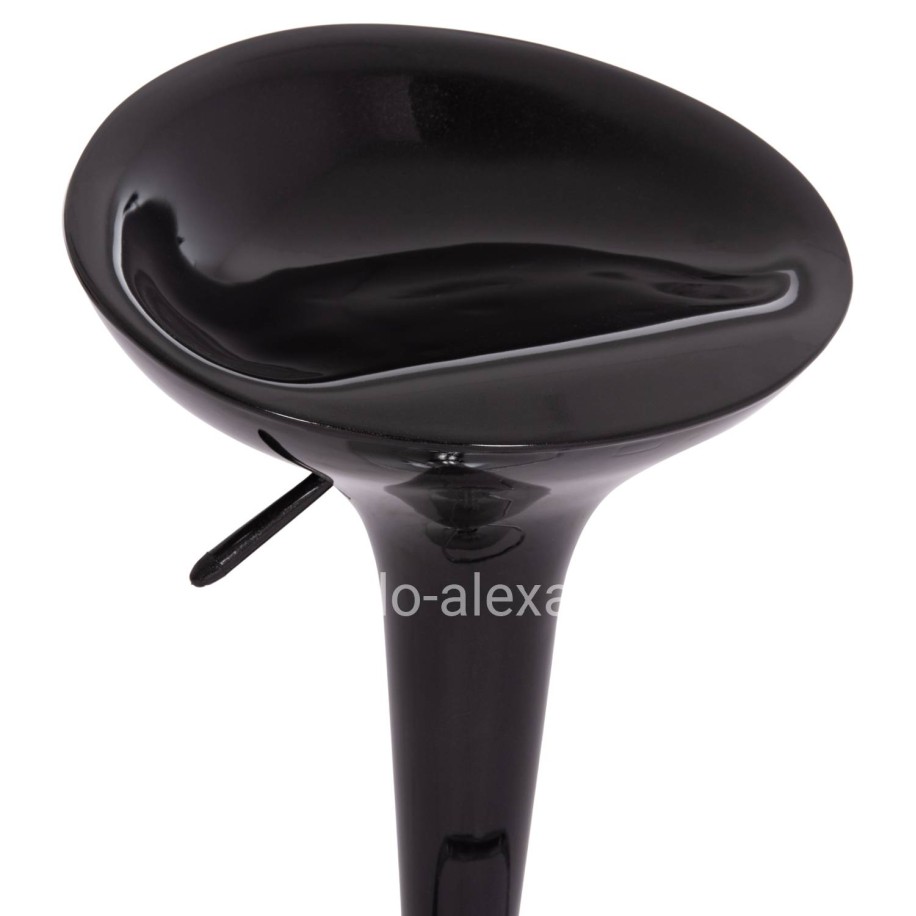 BAR STOOL SWIVEL DAISY HM200.21 ABS IN BLACK--SUSPENSION 44x38x85Hcm.