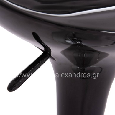 BAR STOOL SWIVEL DAISY HM200.21 ABS IN BLACK--SUSPENSION 44x38x85Hcm.