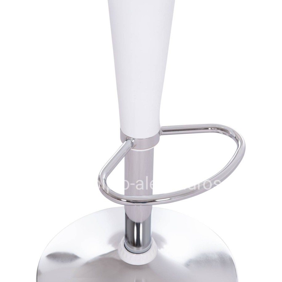 BAR STOOL SWIVEL DAISY HM200.22 ABS IN WHITE--SUSPENSION 44x38x85Hcm.