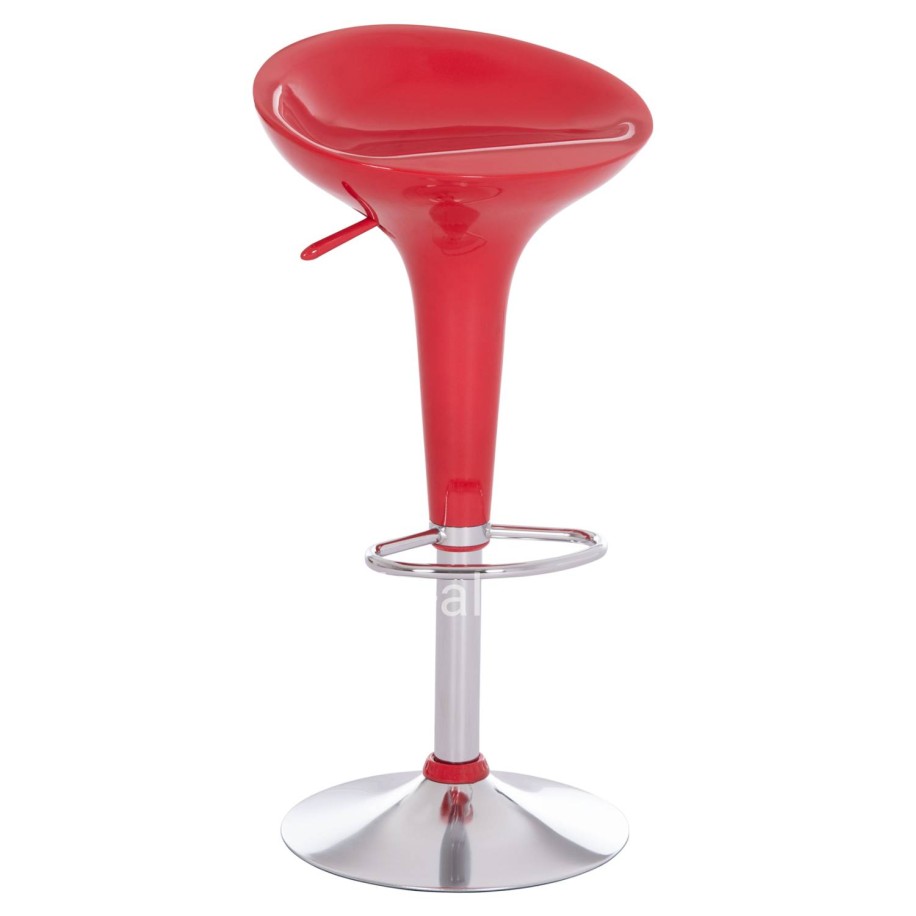 BAR STOOL SWIVEL DAISY HM200.24 ABS IN RED--SUSPENSION 44x38x85Hcm.