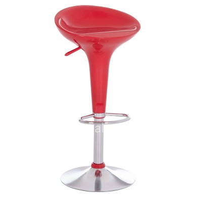 BAR STOOL SWIVEL DAISY HM200.24 ABS IN RED--SUSPENSION 44x38x85Hcm.