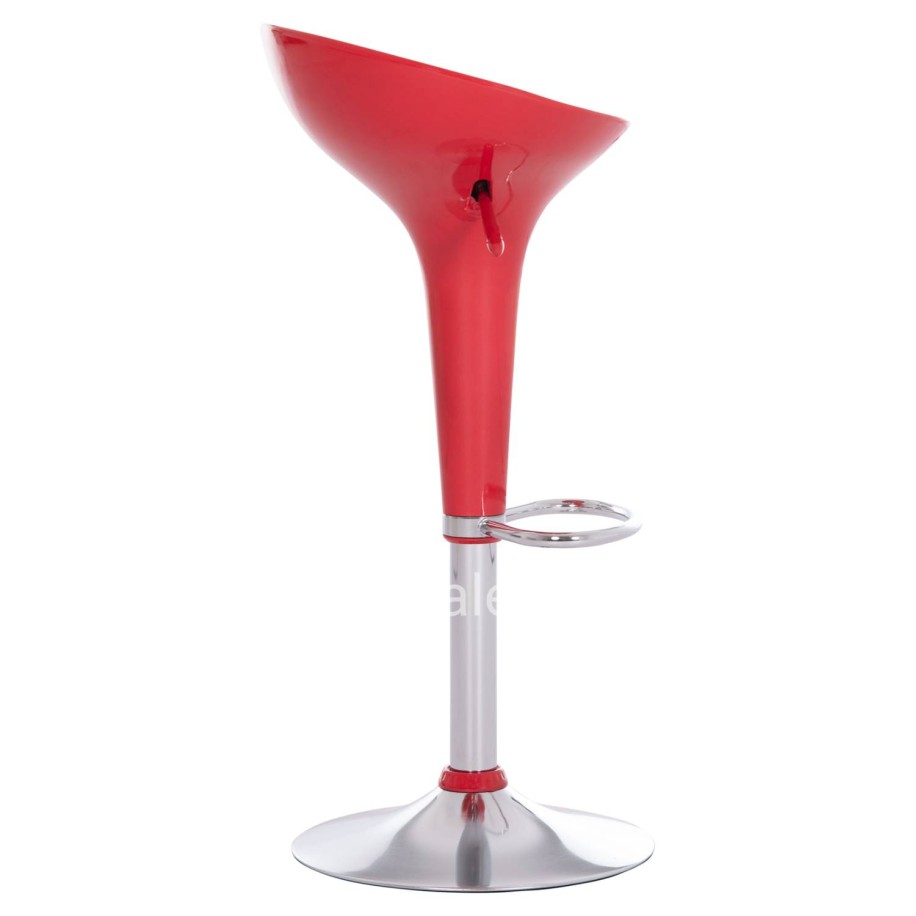BAR STOOL SWIVEL DAISY HM200.24 ABS IN RED--SUSPENSION 44x38x85Hcm.