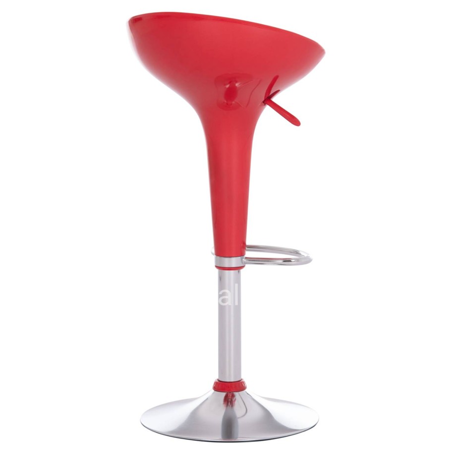 BAR STOOL SWIVEL DAISY HM200.24 ABS IN RED--SUSPENSION 44x38x85Hcm.