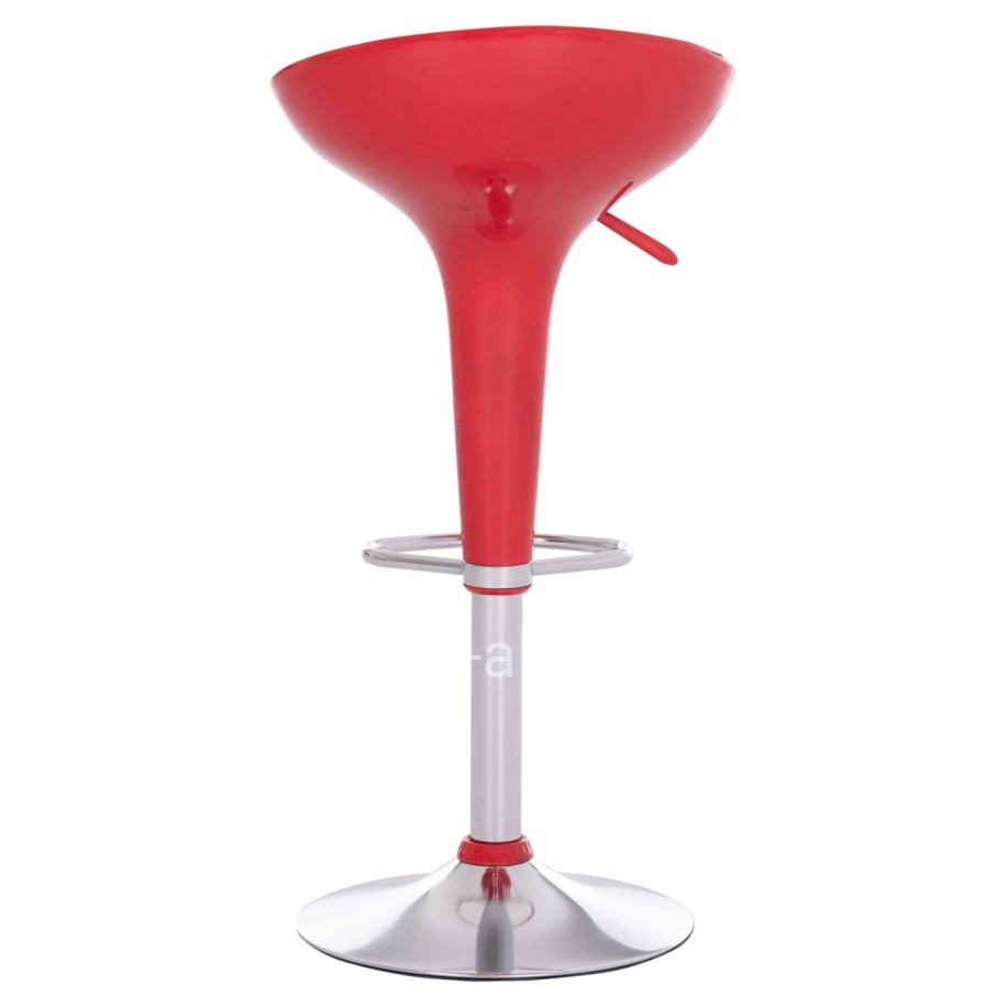 BAR STOOL SWIVEL DAISY HM200.24 ABS IN RED--SUSPENSION 44x38x85Hcm.