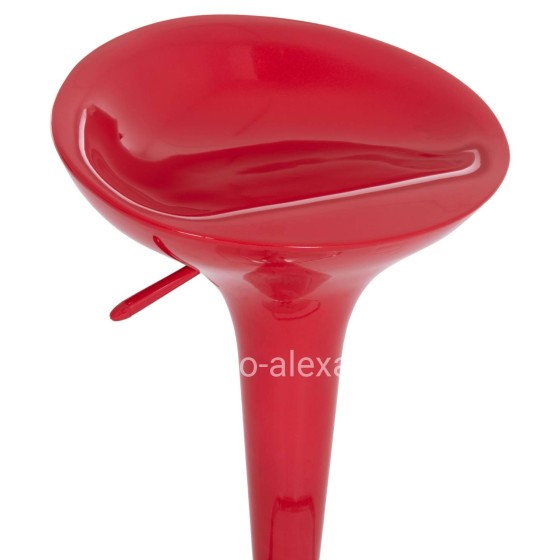 BAR STOOL SWIVEL DAISY HM200.24 ABS IN RED--SUSPENSION 44x38x85Hcm.