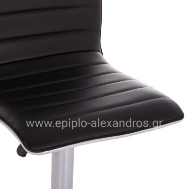 BAR STOOL SWIVEL NEXUS HM209.21 SUSPENSION & BLACK PU 43x47x116Hcm.