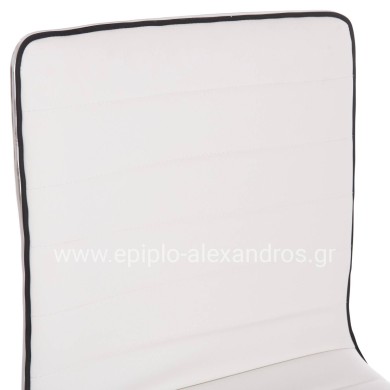 BAR STOOL SWIVEL NEXUS HM209.22 SUSPENSION & WHITE PU 43x47x116Hcm.