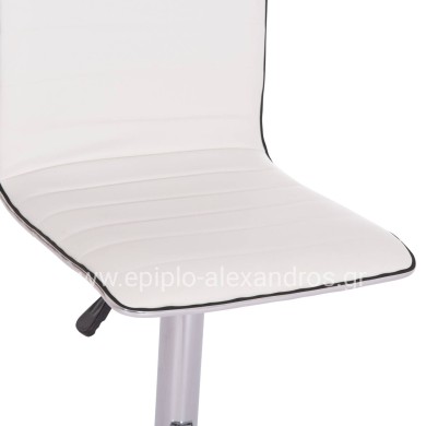 BAR STOOL SWIVEL NEXUS HM209.22 SUSPENSION & WHITE PU 43x47x116Hcm.