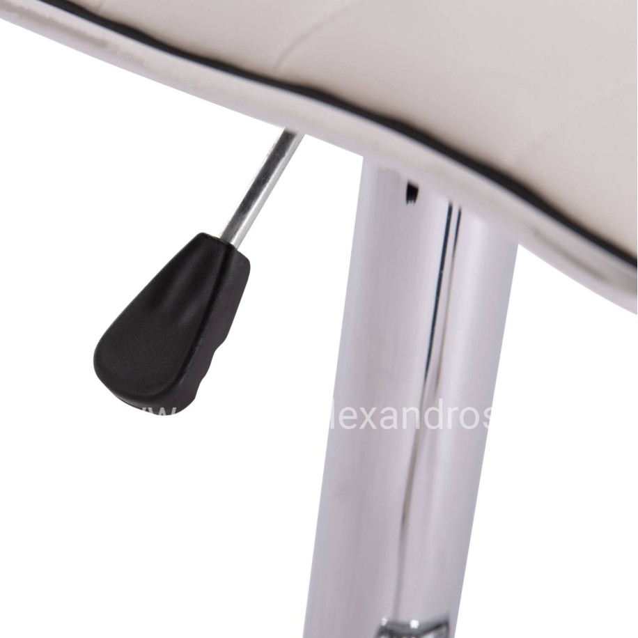BAR STOOL SWIVEL NEXUS HM209.22 SUSPENSION & WHITE PU 43x47x116Hcm.