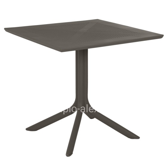 OUTDOOR POLYPROPYLENE SQUARE TABLE LUNAR HM5930.15 DARK OLIVE 80x80x75Hcm.