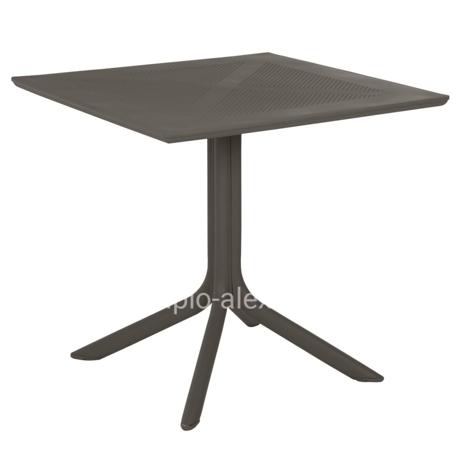 OUTDOOR POLYPROPYLENE SQUARE TABLE LUNAR HM5930.15 DARK OLIVE 80x80x75Hcm.