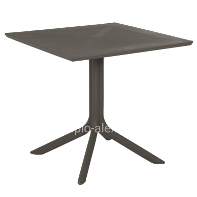 OUTDOOR POLYPROPYLENE SQUARE TABLE LUNAR HM5930.15 DARK OLIVE 80x80x75Hcm.