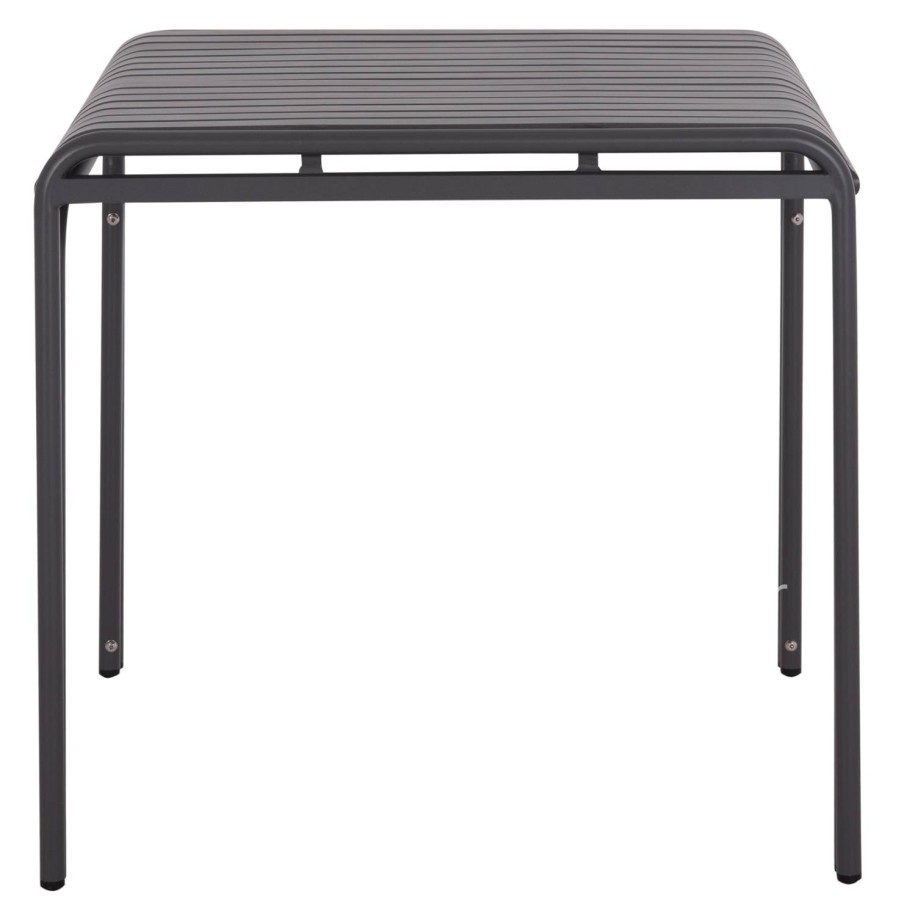 OUTDOOR SQUARE ALUMINUM TABLE RACHEL HM6338.01 GREY COLOR 80x80x76Hcm.
