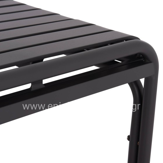 OUTDOOR SQUARE ALUMINUM TABLE RACHEL HM6338.01 GREY COLOR 80x80x76Hcm.