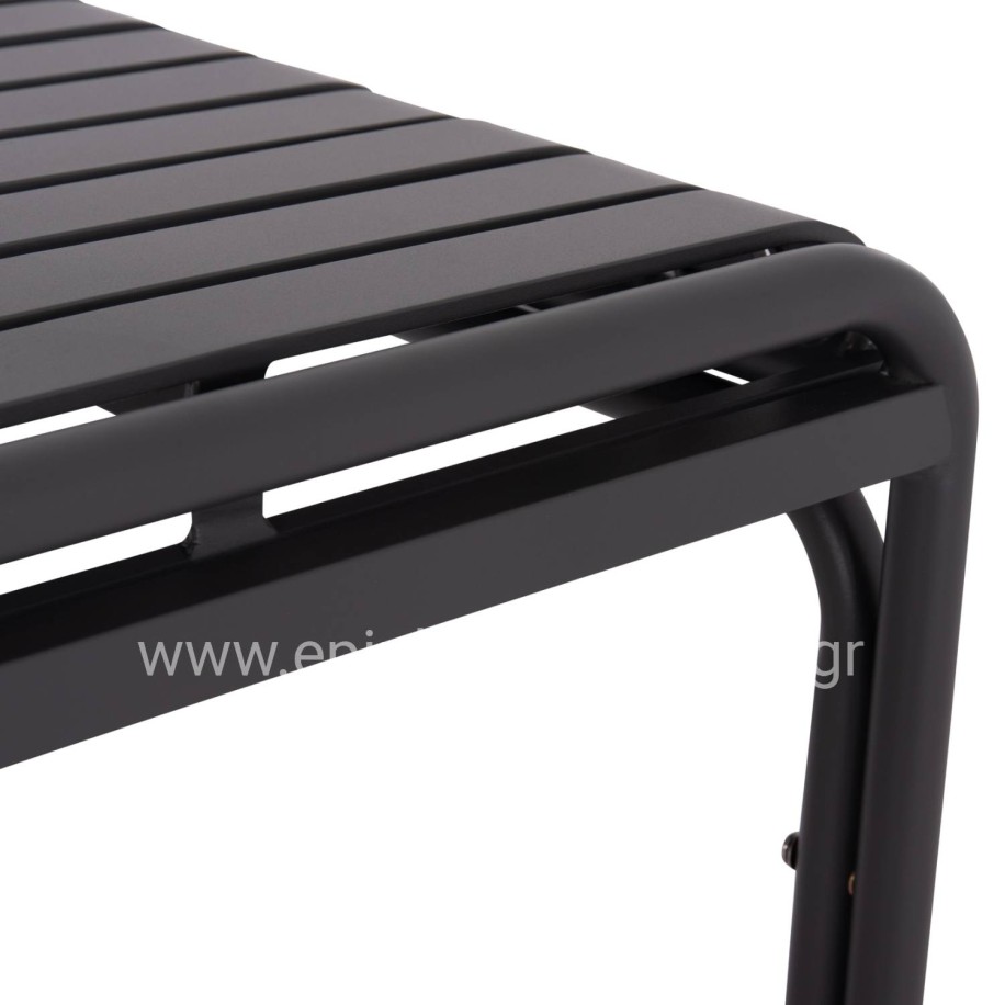 ΤΡΑΠΕΖΙ ΤΕΤΡΑΓΩΝΟ ΑΛΟΥΜΙΝΙΟΥ RACHEL HM6338.01 ΓΚΡΙ 80x80x76Υεκ.