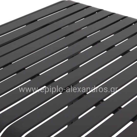 OUTDOOR SQUARE ALUMINUM TABLE RACHEL HM6338.01 GREY COLOR 80x80x76Hcm.