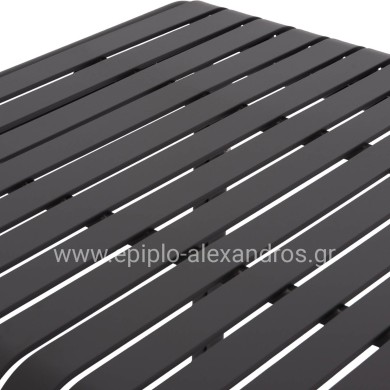 ΤΡΑΠΕΖΙ ΤΕΤΡΑΓΩΝΟ ΑΛΟΥΜΙΝΙΟΥ RACHEL HM6338.01 ΓΚΡΙ 80x80x76Υεκ.