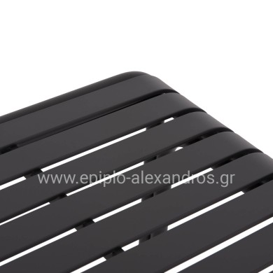 OUTDOOR SQUARE ALUMINUM TABLE RACHEL HM6338.01 GREY COLOR 80x80x76Hcm.