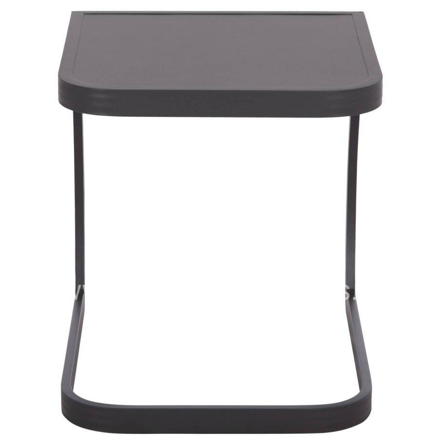 SUNBED SIDE TABLE RICKON HM6324.01 ALUMINUM IN GREY COLOR 45x48x49.5Hcm.