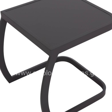 SUNBED SIDE TABLE RICKON HM6324.01 ALUMINUM IN GREY COLOR 45x48x49.5Hcm.