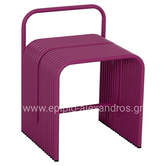 STOOL SERIES INTREPID HM6326.05 ALUMINUM IN PURPLE COLOR 40x38x55Hcm.