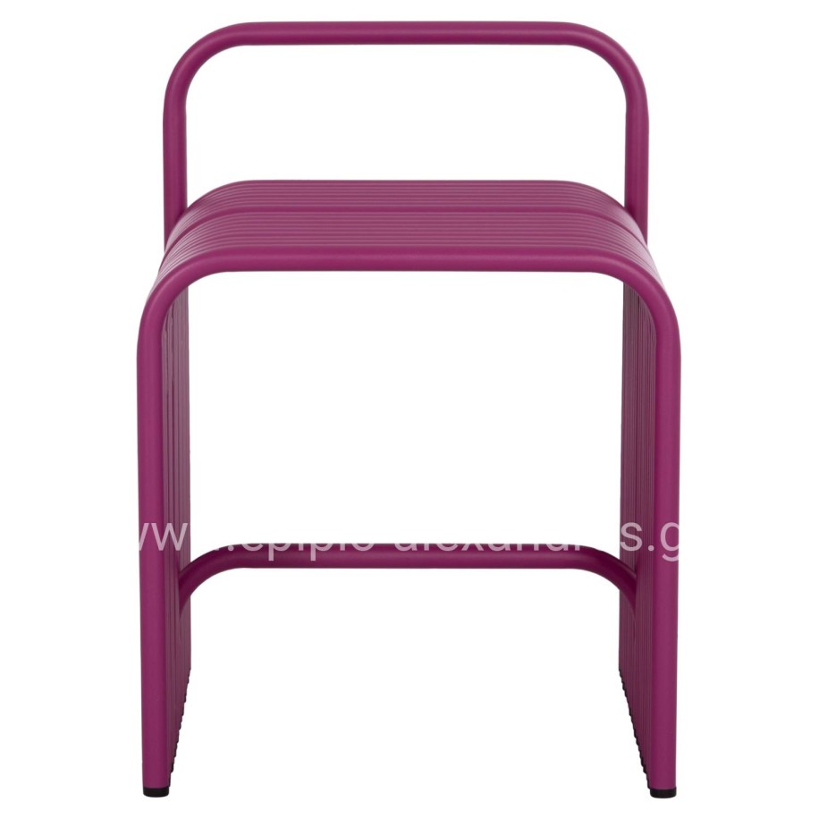STOOL SERIES INTREPID HM6326.05 ALUMINUM IN PURPLE COLOR 40x38x55Hcm.