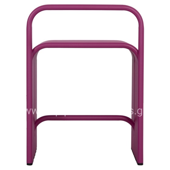 STOOL SERIES INTREPID HM6326.05 ALUMINUM IN PURPLE COLOR 40x38x55Hcm.