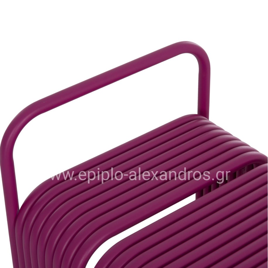 STOOL SERIES INTREPID HM6326.05 ALUMINUM IN PURPLE COLOR 40x38x55Hcm.