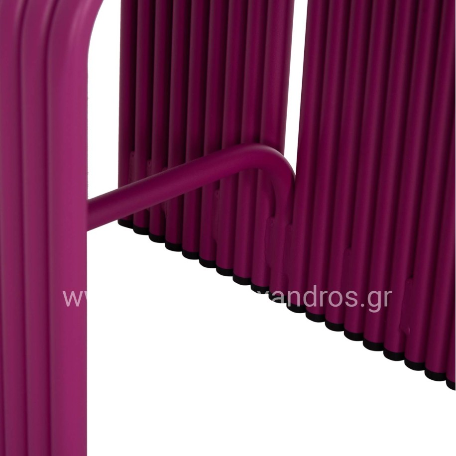 STOOL SERIES INTREPID HM6326.05 ALUMINUM IN PURPLE COLOR 40x38x55Hcm.