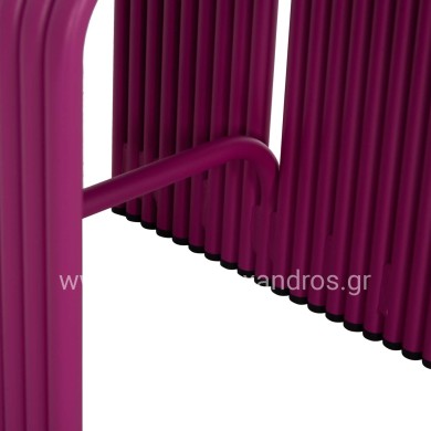 STOOL SERIES INTREPID HM6326.05 ALUMINUM IN PURPLE COLOR 40x38x55Hcm.